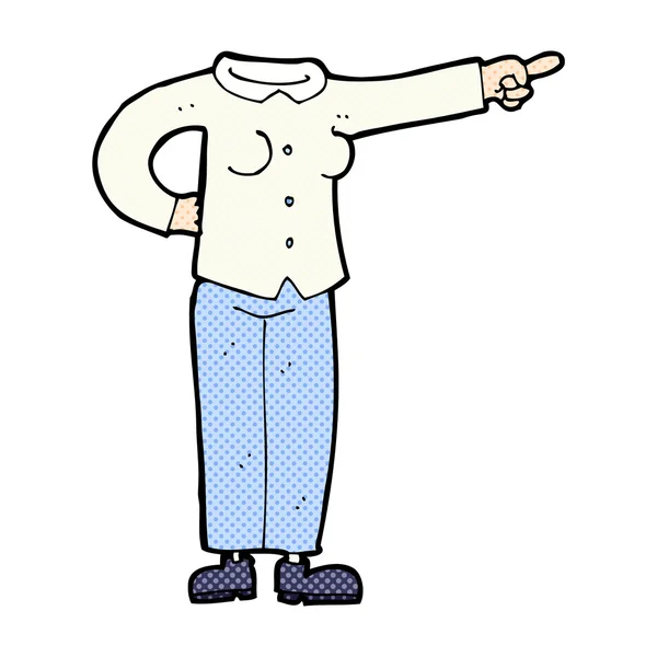 Komiska tecknad peka kroppen (blanda och matcha komiska teckningar eller lägga till — Stock vektor