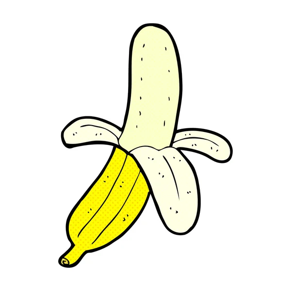 Strip cartoon gepelde banaan — Stockvector