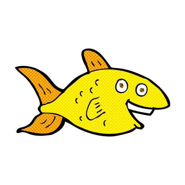 Poisson dessin animé comique — Image vectorielle