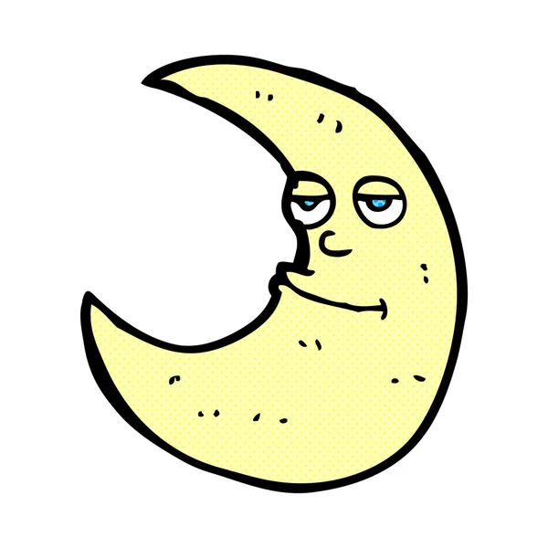 Happy comic cartoon moon — Stock Vector