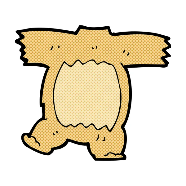 Cuerpo de oso de peluche de dibujos animados cómicos (mezclar y combinar dibujos animados cómicos ) — Archivo Imágenes Vectoriales