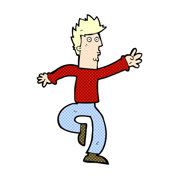 Strip cartoon dringende man — Stockvector