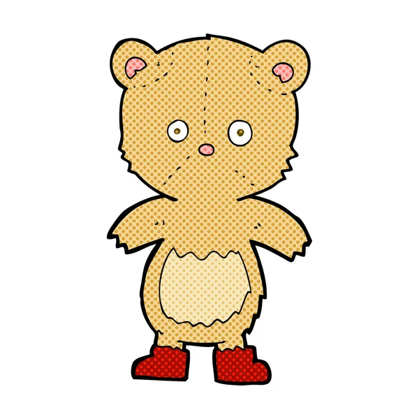 Comic cartoon teddy bear — Stock Vector