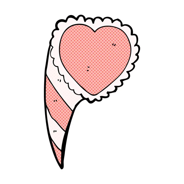 Bande dessinée amour coeur symbole — Image vectorielle