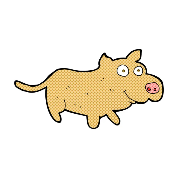 Strip cartoon gelukkige kleine hond — Stockvector