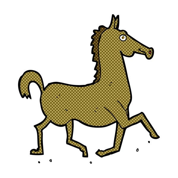 Cavalo de desenho animado cômico — Vetor de Stock