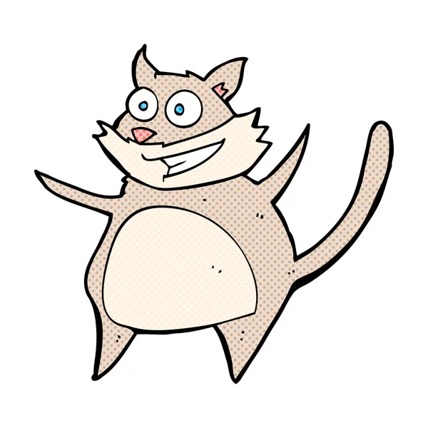 Funny comic cartoon cat — Stock Vector