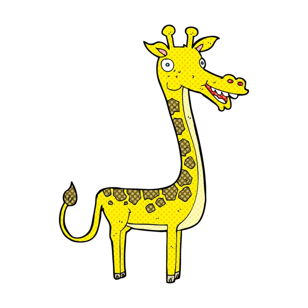 Comic cartoon giraffe — Stock Vector