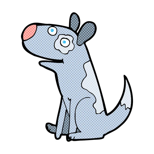 Comiczeichentrick glücklicher Hund — Stockvektor