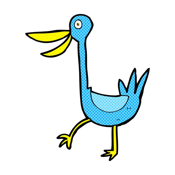 Vtipné komické kreslené kachna — Stockový vektor