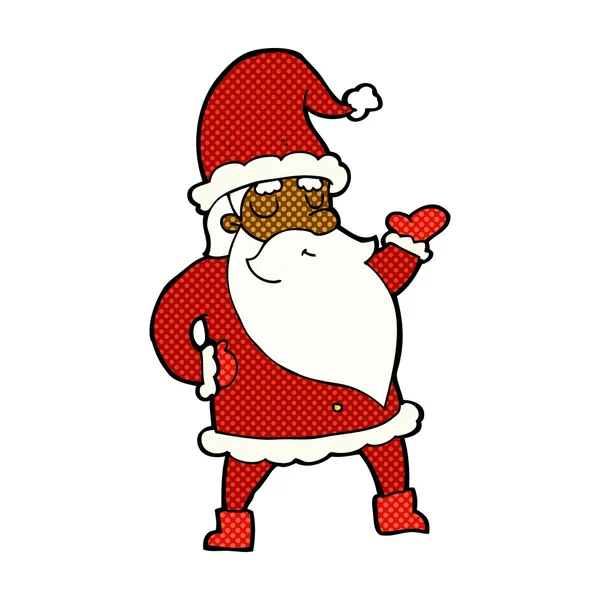 Historieta de dibujos animados santa claus — Vector de stock