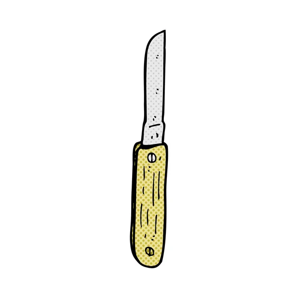 コミック漫画の折り畳み式ナイフ — ストックベクタ