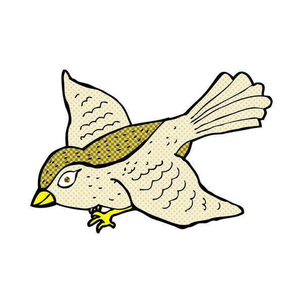 Strip cartoon vliegende vogel — Stockvector