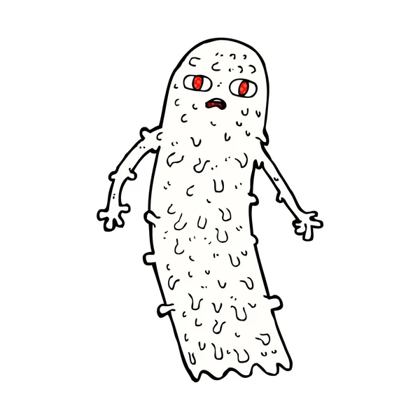 Strip cartoon spooky ghost — Stockvector