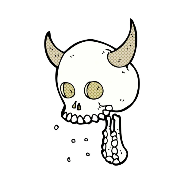 コミック漫画不気味な頭蓋骨 — ストックベクタ
