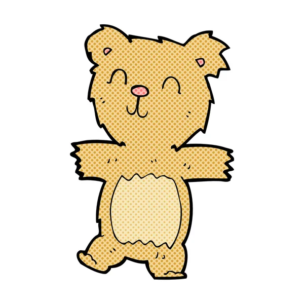 Comic cartoon cute teddy bear — Stock Vector