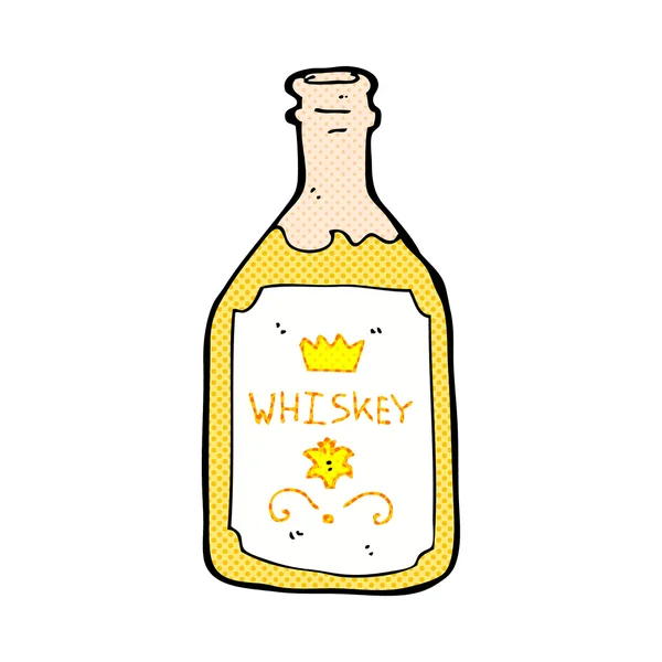 Strip cartoon whisky fles — Stockvector