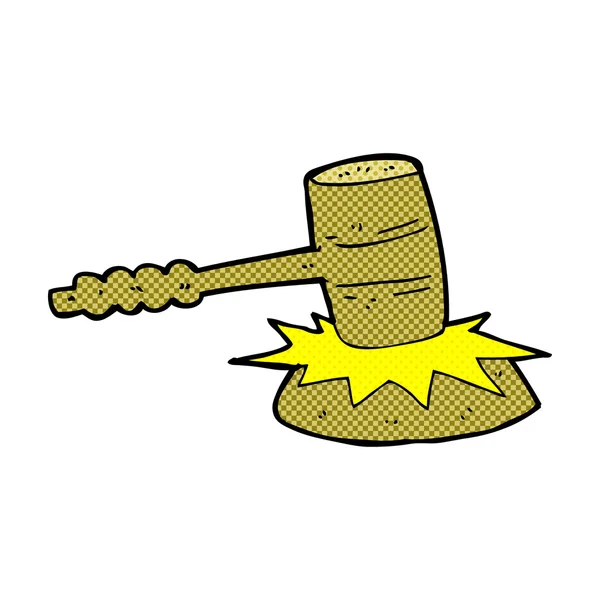 Strip cartoon hamer bonzen — Stockvector