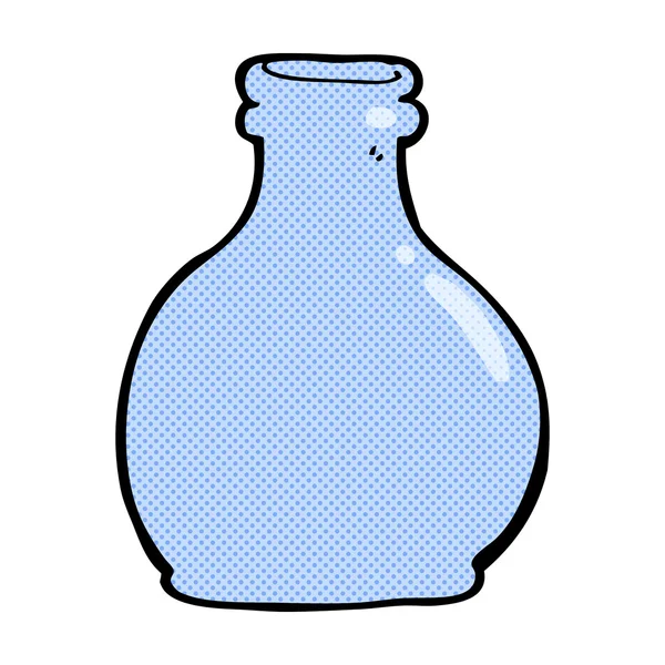 Komik karikatür eski cam vazo — Stok Vektör
