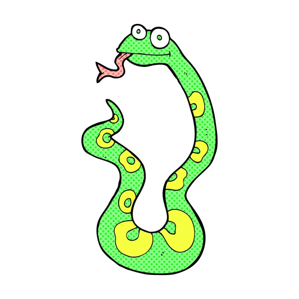 Serpiente de dibujos animados cómicos — Vector de stock