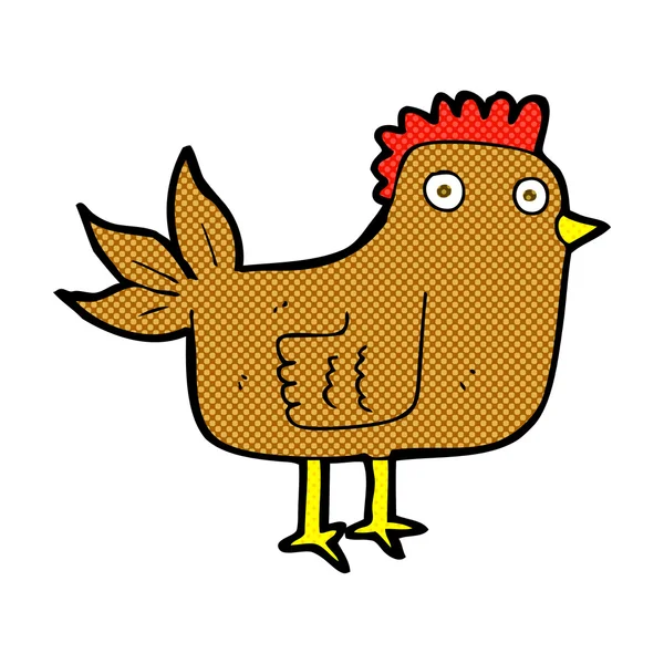 Comic cartoon hen — стоковый вектор