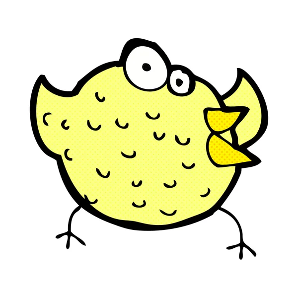 Comic cartoon happy bird — Stock Vector