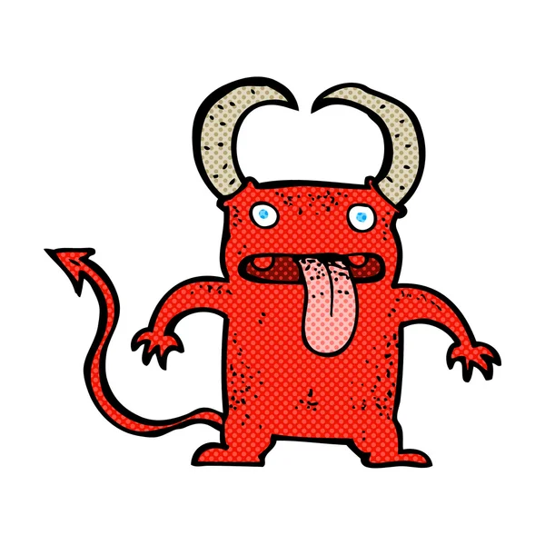 Comic cartoon little devil — Stock Vector