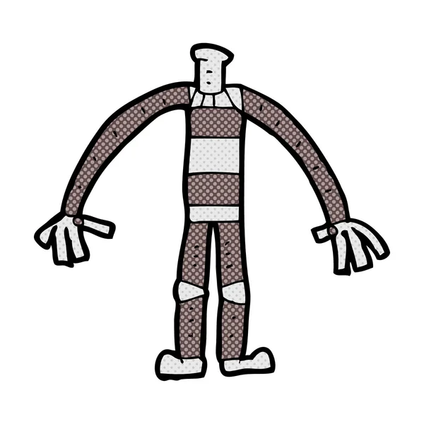 Komiks kreskówka robota ciała (wymieszać i dopasować bajki komiks lub dodać ow — Wektor stockowy