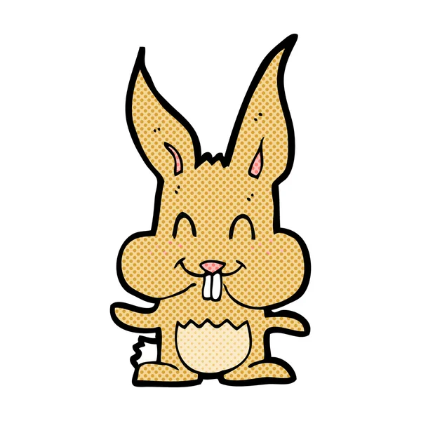 Conejo de dibujos animados cómicos — Vector de stock