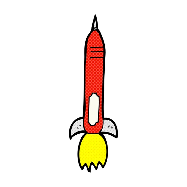 Comic cartoon missile — Stock Vector