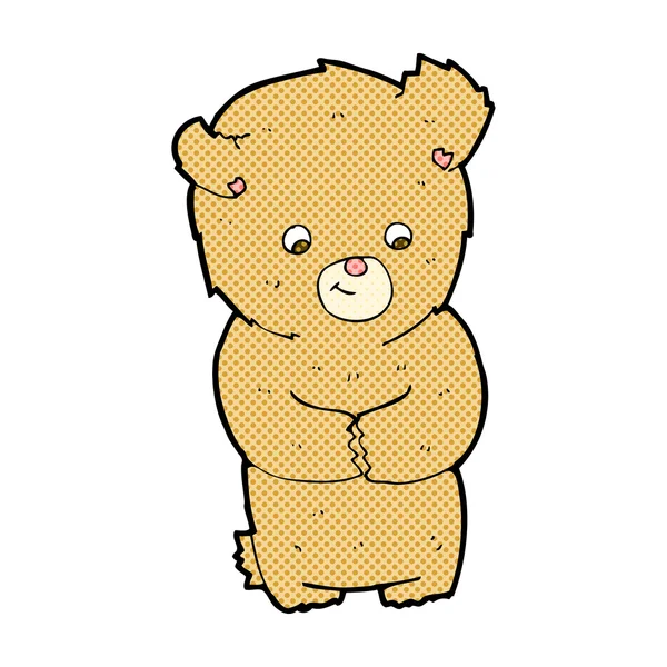 Urso de pelúcia de banda desenhada — Vetor de Stock