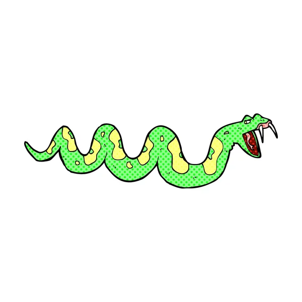 Comic cartoon poisonous snake — Stock Vector