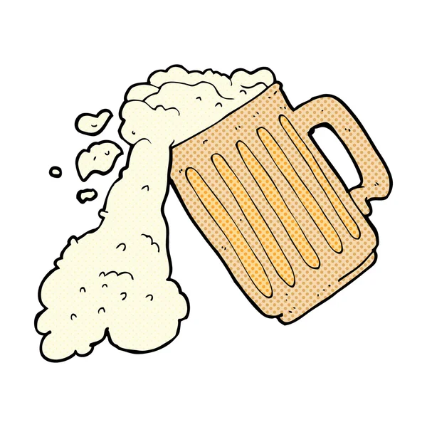 Komiksově kreslenou džbánek piva — Stockový vektor