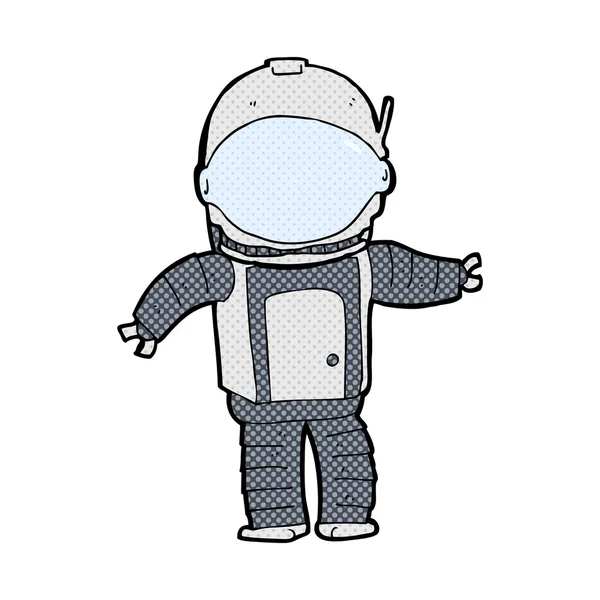 Comic cartoon astronaut — Stock Vector