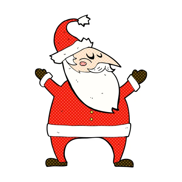 Historieta de dibujos animados santa claus — Vector de stock