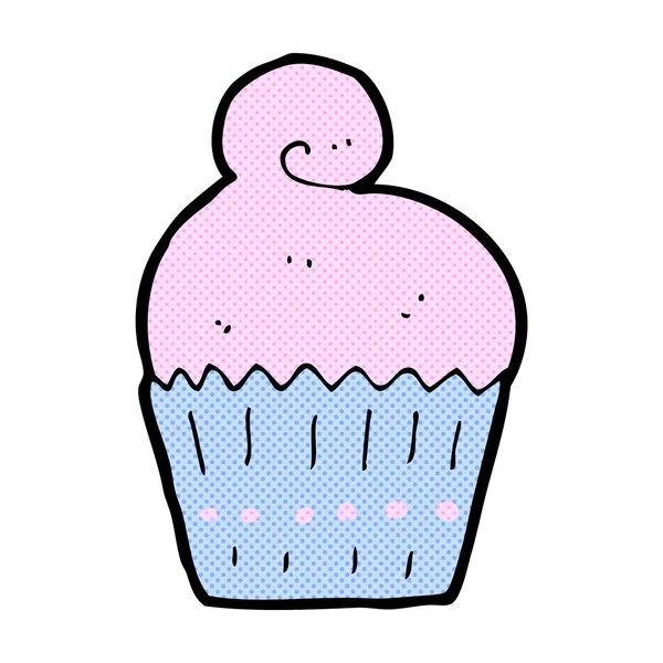 Dessin animé comique cupcake — Image vectorielle