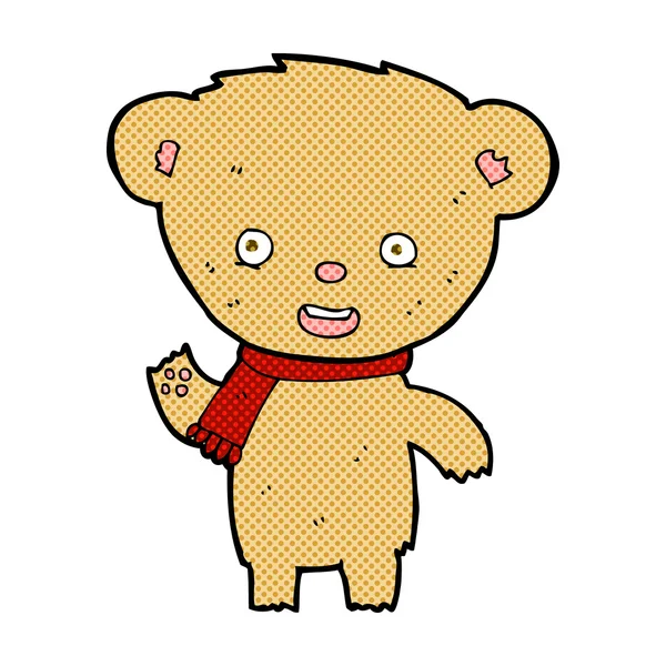 Comic cartoon teddy bear — Stock Vector