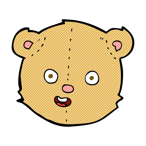 Comic Teddybär Kopf — Stockvektor