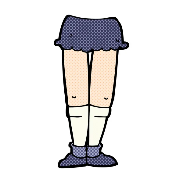 Bande dessinée jambes féminines — Image vectorielle