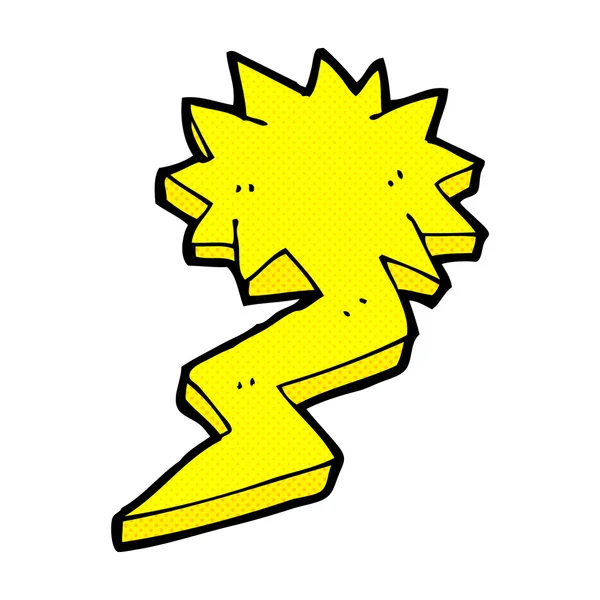 Komiska cartoon lightning bolt symbol — Stock vektor