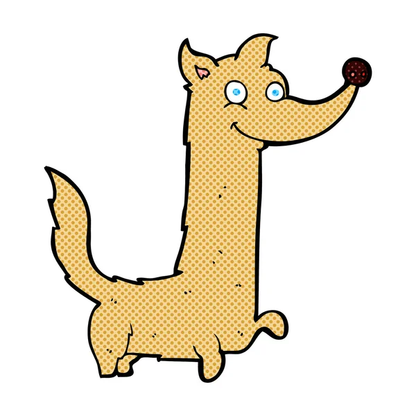 Desenho animado cômico cão feliz — Vetor de Stock