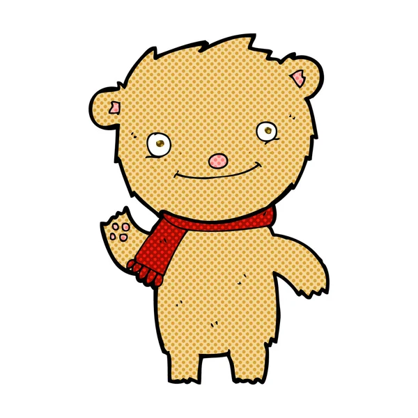 Comic cartoon cute teddy bear — Stock Vector