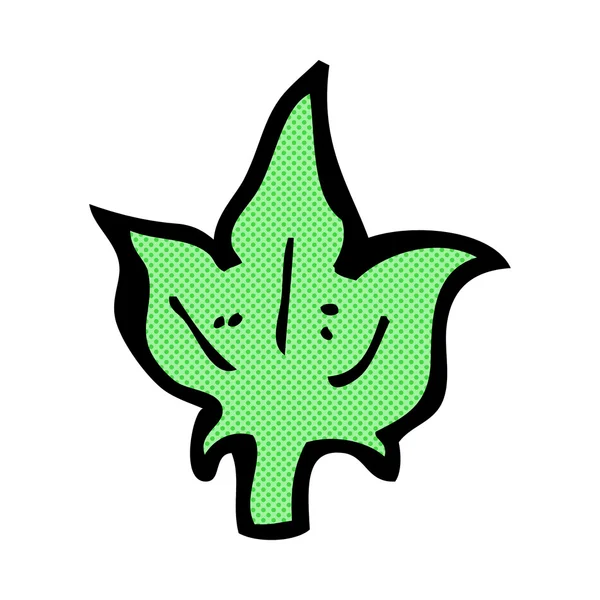 Simbol comic cartoon leaf - Stok Vektor