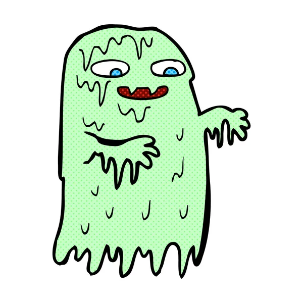 Comic cartoon gross slime ghost — Stock Vector