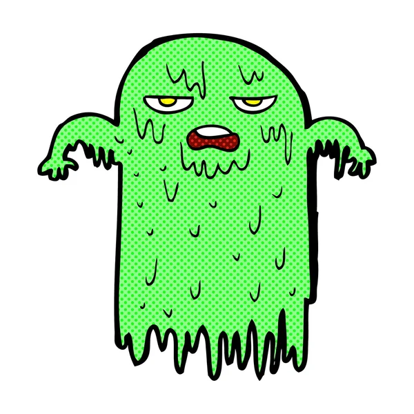 Comic cartoon slimy ghost — Stock Vector