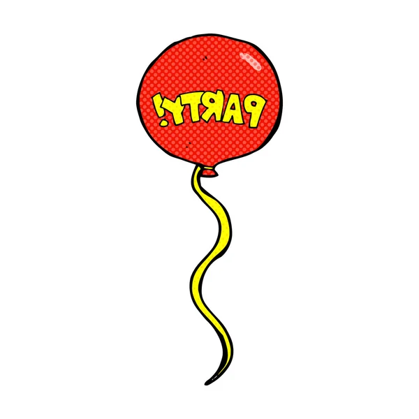 Comic cartoon party balloon — Stock Vector