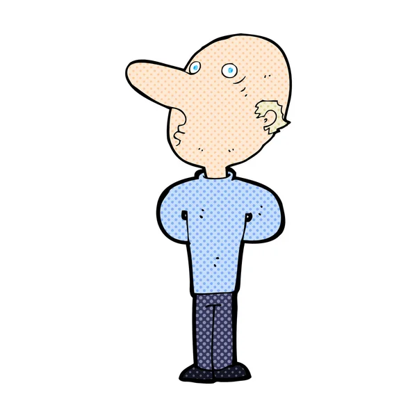 Komiks kreskówka mężczyzna łysienie — Wektor stockowy