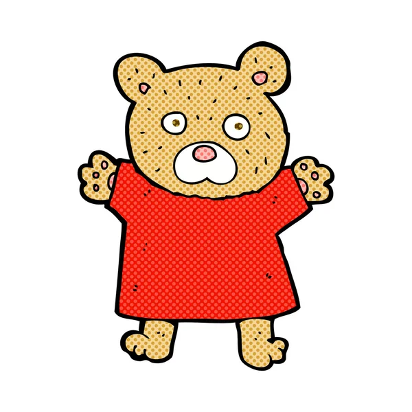Comiczeichentrick süßer Teddybär — Stockvektor