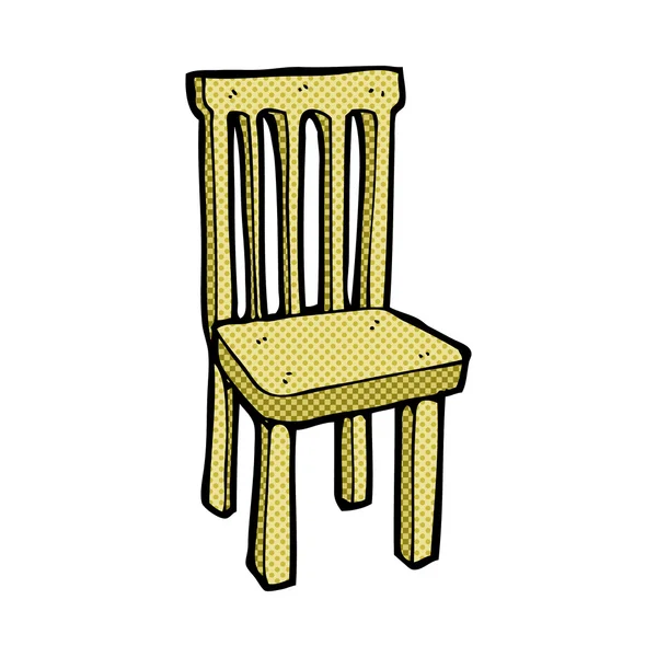 Komiks kreskówka krzesło drewniane — Wektor stockowy