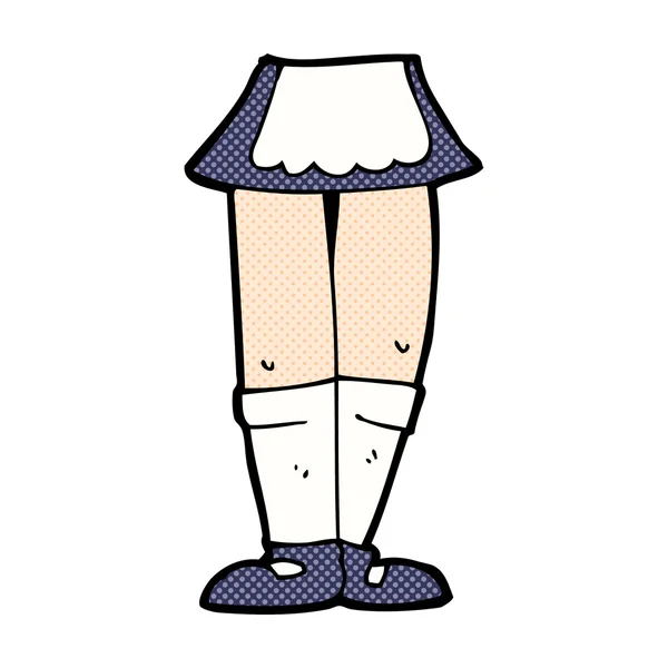 Nogi kobiece kobieta komiks kreskówka — Wektor stockowy